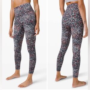 lululemon athletica Red and Black Leggings Dynamic Design